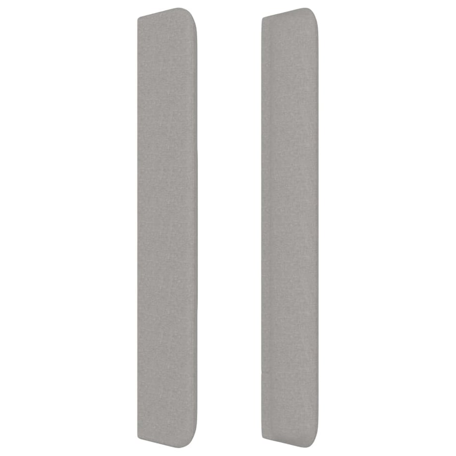 vidaXL Zagłówek uszak, jasnoszary, 147x16x118/128 cm, tkanina