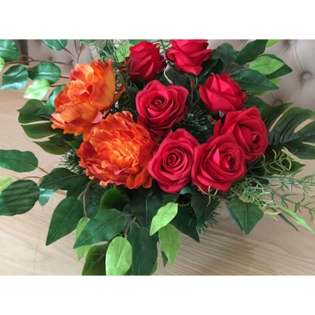 SZTUCZNA PIWONIA CZERWONA główka kwiat na stroik