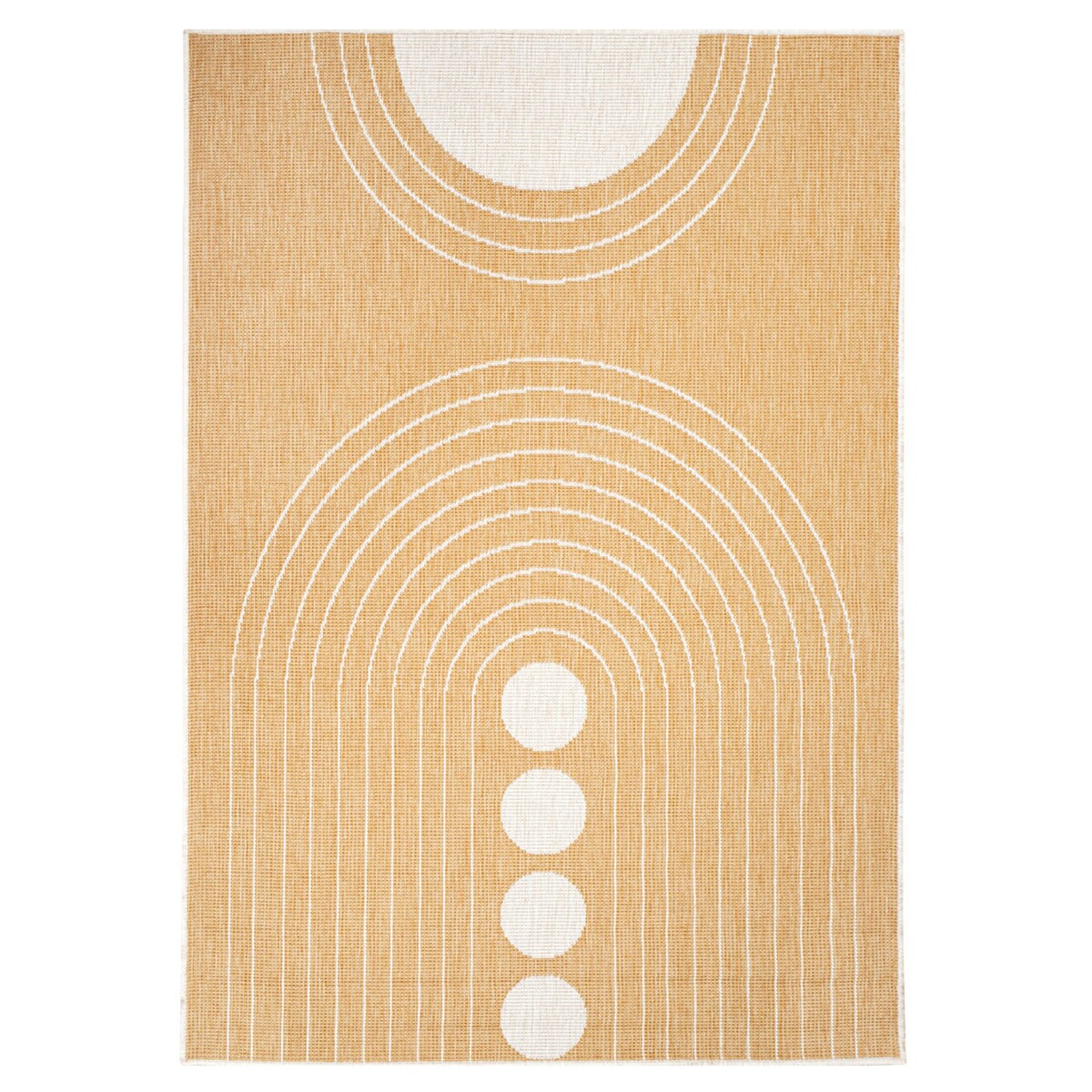 Funkcjonalny dywan na zewnątrz i do wnętrz, dwustronny DUO 57390 Ochre 80x150