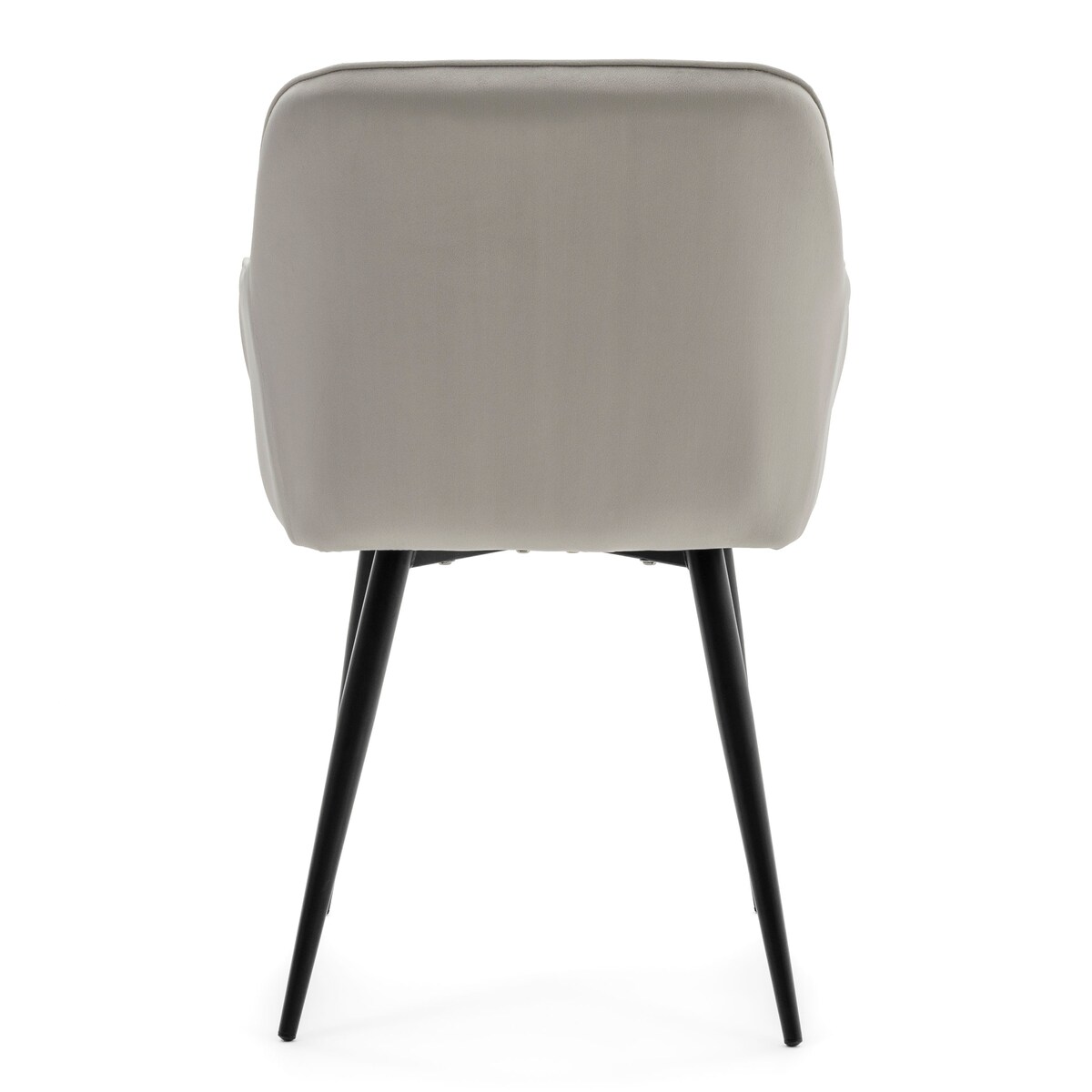 Krzesło tapicerowane welurowe LAGO velvet aksamit jasnoszare