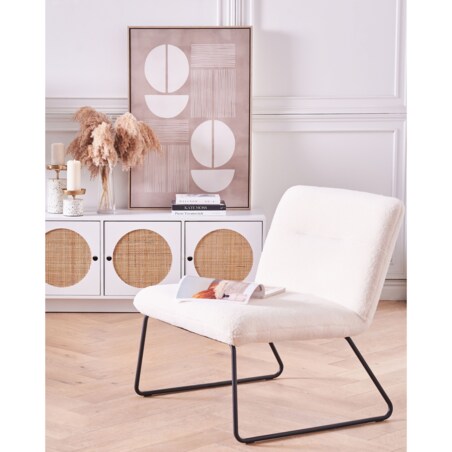 Obraz na płótnie RACALE Motyw abstrakcyjny 63 x 93 cm Beżowy