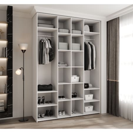 Szafa czterodrzwiowa Como 2 170 gł.50 biały+złoty