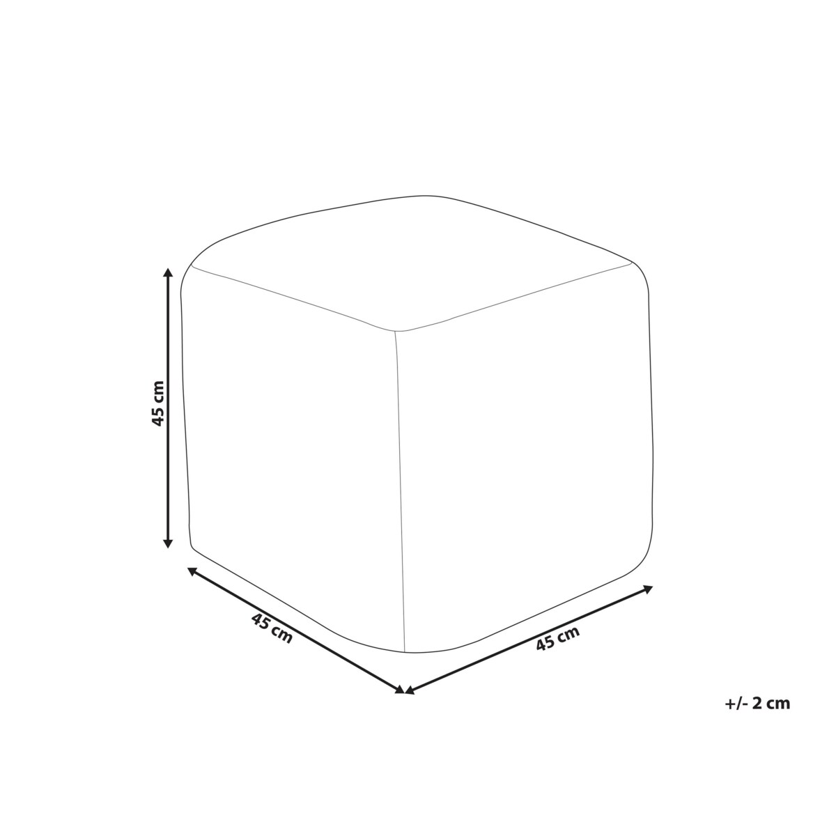 Puf bawełniany 45 x 45 cm biało-czarny TARODI