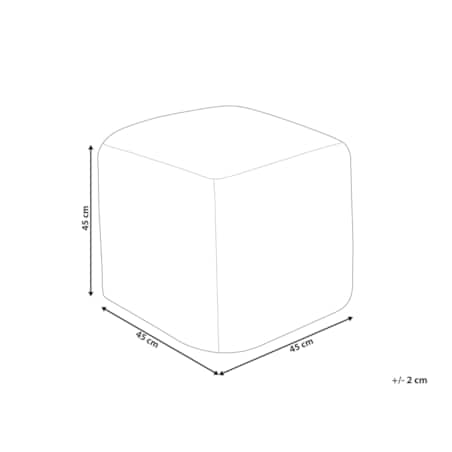 Puf bawełniany 45 x 45 cm biało-czarny TARODI