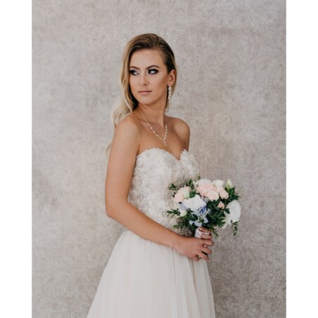 KOLCZYKI długie ślubne WISZĄCE gold listki FLORAL