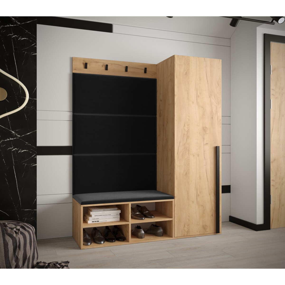 Garderoba do przedpokoju Abiks MIRO 6 craft+manila18