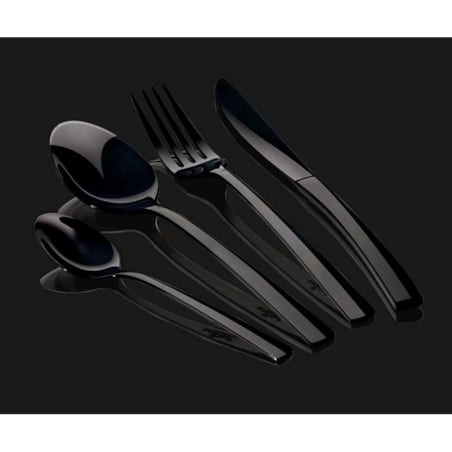 Sztućce 24 Elem. Berlinger Haus Bh-2346 Czarne Lustrzane