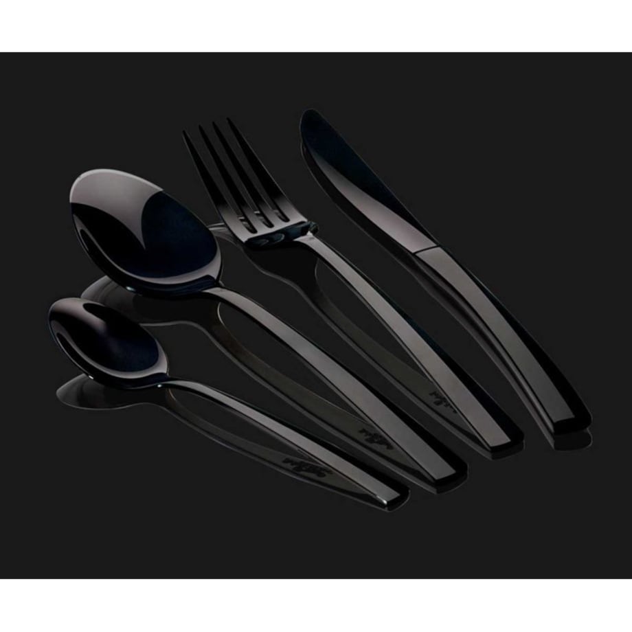 Sztućce 24 Elem. Berlinger Haus Bh-2346 Czarne Lustrzane