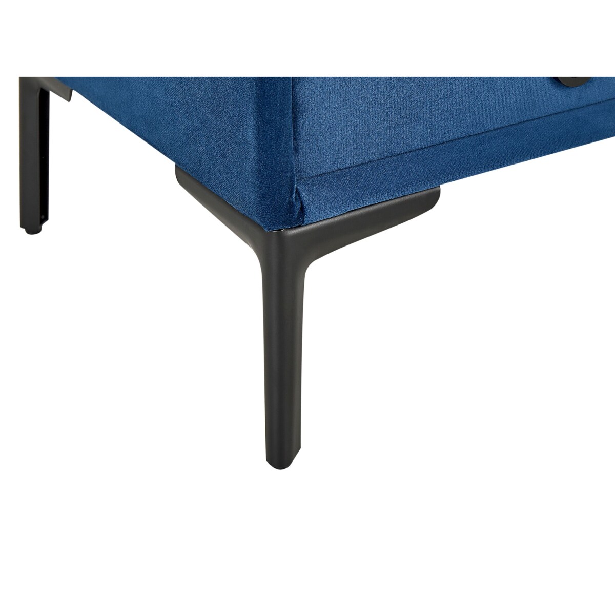 Szafka nocna welurowa niebieska SEZANNE