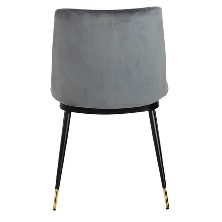 Welurowe krzesło jadalniane Diego KH1201100122.DKGREY King Home ciemnoszare