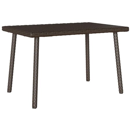 vidaXL Stolik kawowy ogrodowy prostokątny brązowy 60x40x37 cm
