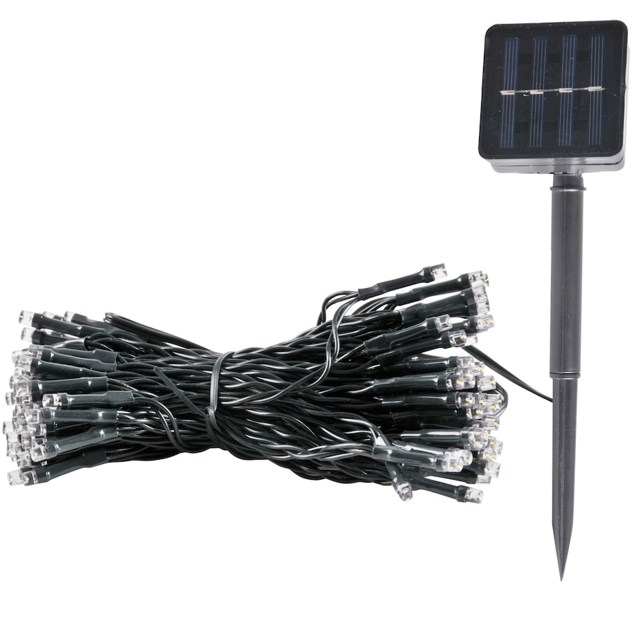 Zewnętrzne lampki choinkowe łańcuch 100 LED ciepła, 11.9 m, POLUX