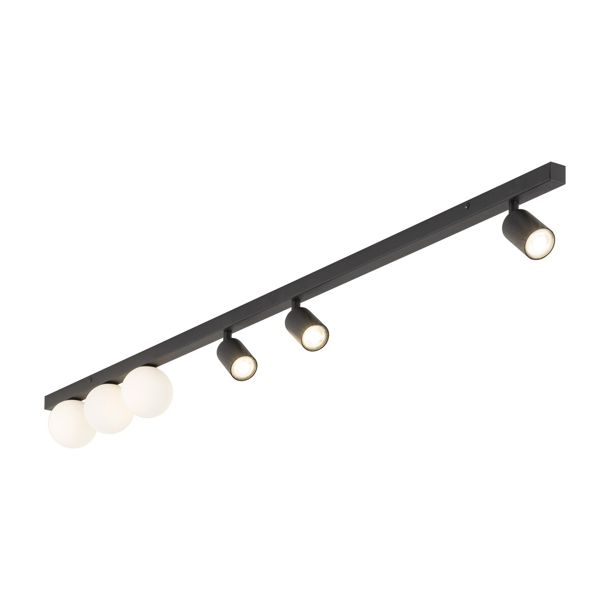 Lampa Sufitowa VOX Czarno-Biała 6-Punktowa z Regulowanymi Reflektorkami TK Lighting