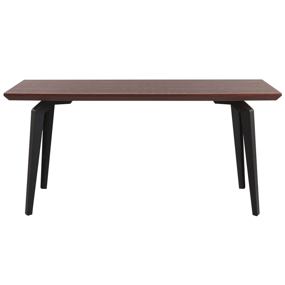 Stół do jadalni 160 x 90 cm ciemne drewno z czarnym AMARES