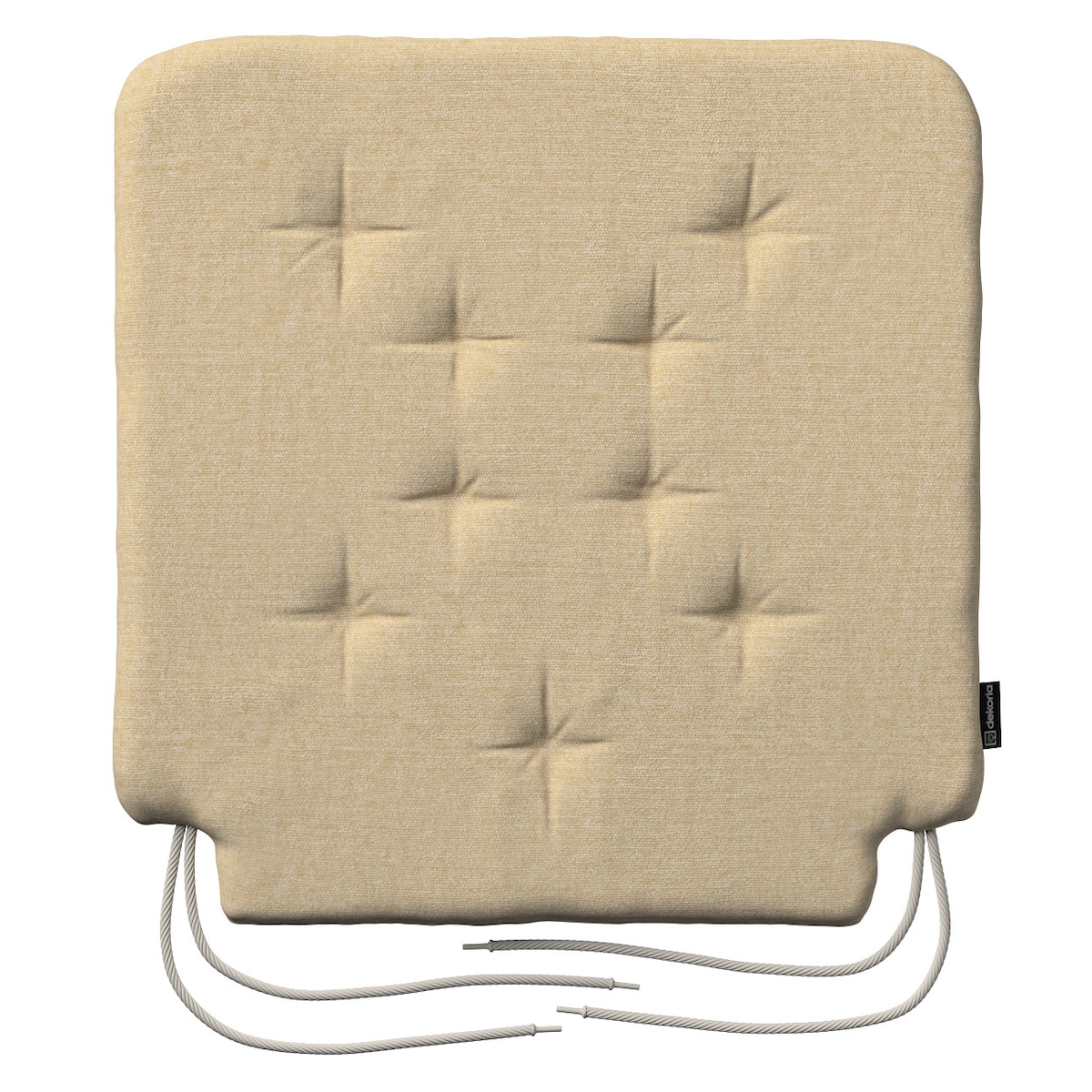 Poduszka na krzesło Olek, piaskowy szenil, 42 x 41 x 3,5 cm, Chenille