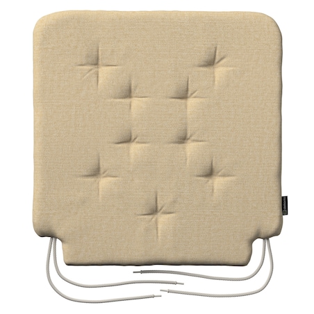 Poduszka na krzesło Olek, piaskowy szenil, 42 x 41 x 3,5 cm, Chenille