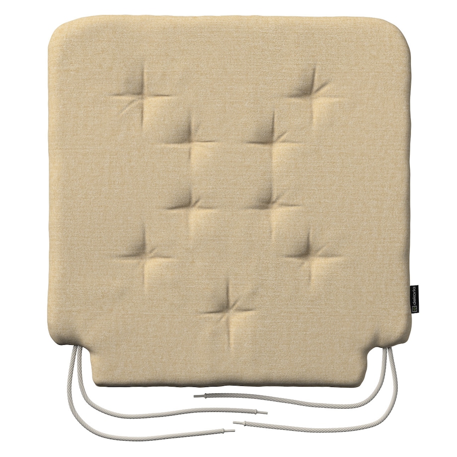 Poduszka na krzesło Olek, piaskowy szenil, 42 x 41 x 3,5 cm, Chenille
