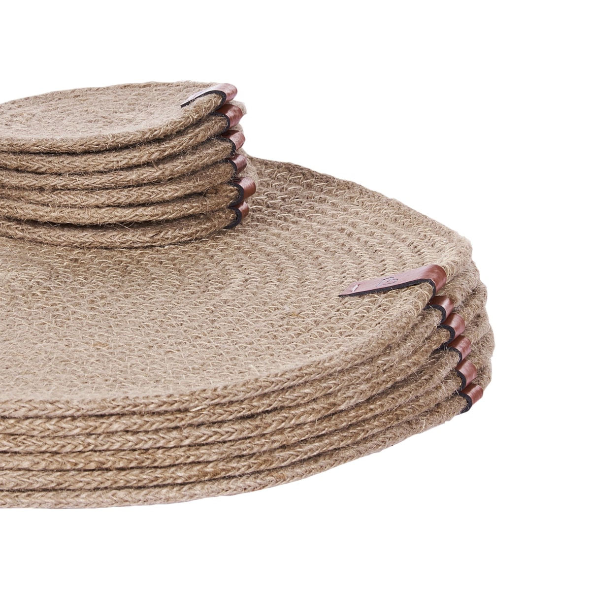 Zestaw 12 podkładek na stół BUSHMINT Naturalny Juta