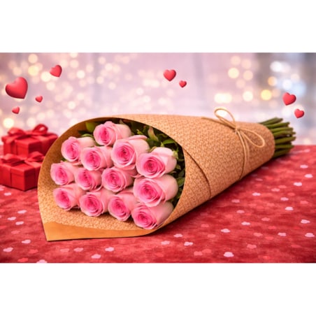 Bukiet róż Mandala – 25 sztuk, wysokość 40-45cm (Ekwador)