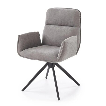 Krzesło tapicerowane K574 szare obracane