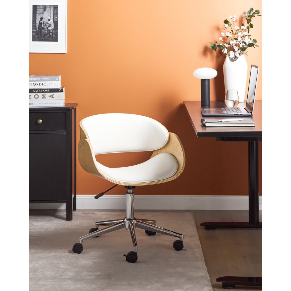 Fotel biurowy PALATKA Ekoskóra Biały