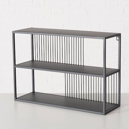 Metalowa półka wisząca Cindy, czarna, 55 x 38 cm