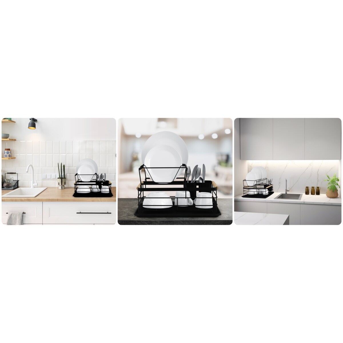 Suszarka do naczyń ociekacz stojąca tacka Massido + dozownik na płyn