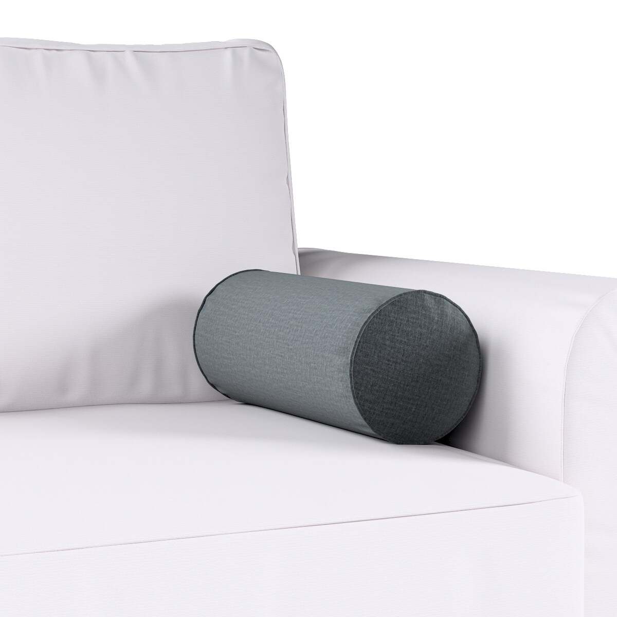 Poduszka wałek prosty, grafitowy welwet, Ø16 x 40 cm, Ingrid