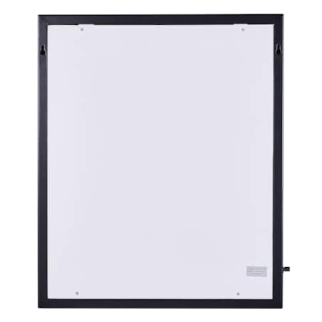 Metalowe lustro ścienne LED 50 x 60 cm czarne ODENAS