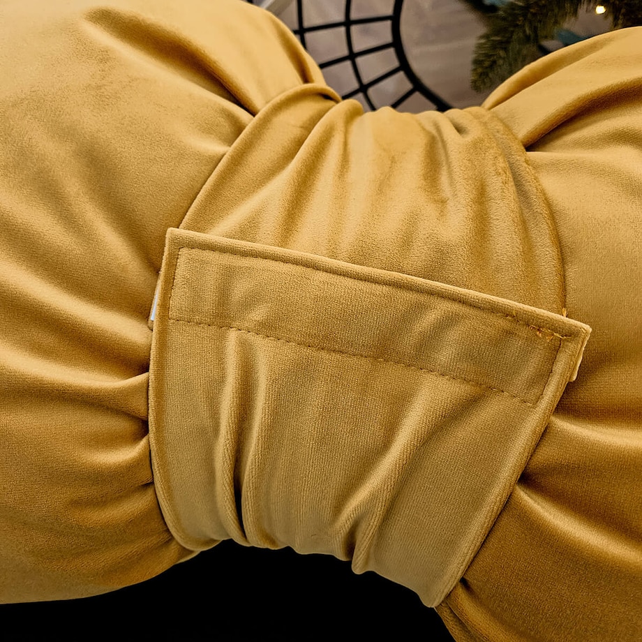 Poduszka XMAS wzór XM46 | Kokarda musztardowa 40 x 60 cm