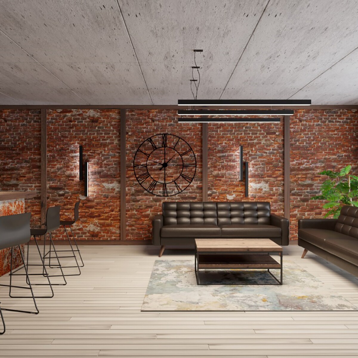 Kinkiet PINNE 200 czarny 3000K