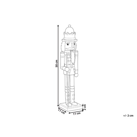 Figurka dekoracyjna HARKAN Dziadek do orzechów 50 cm Niebieski