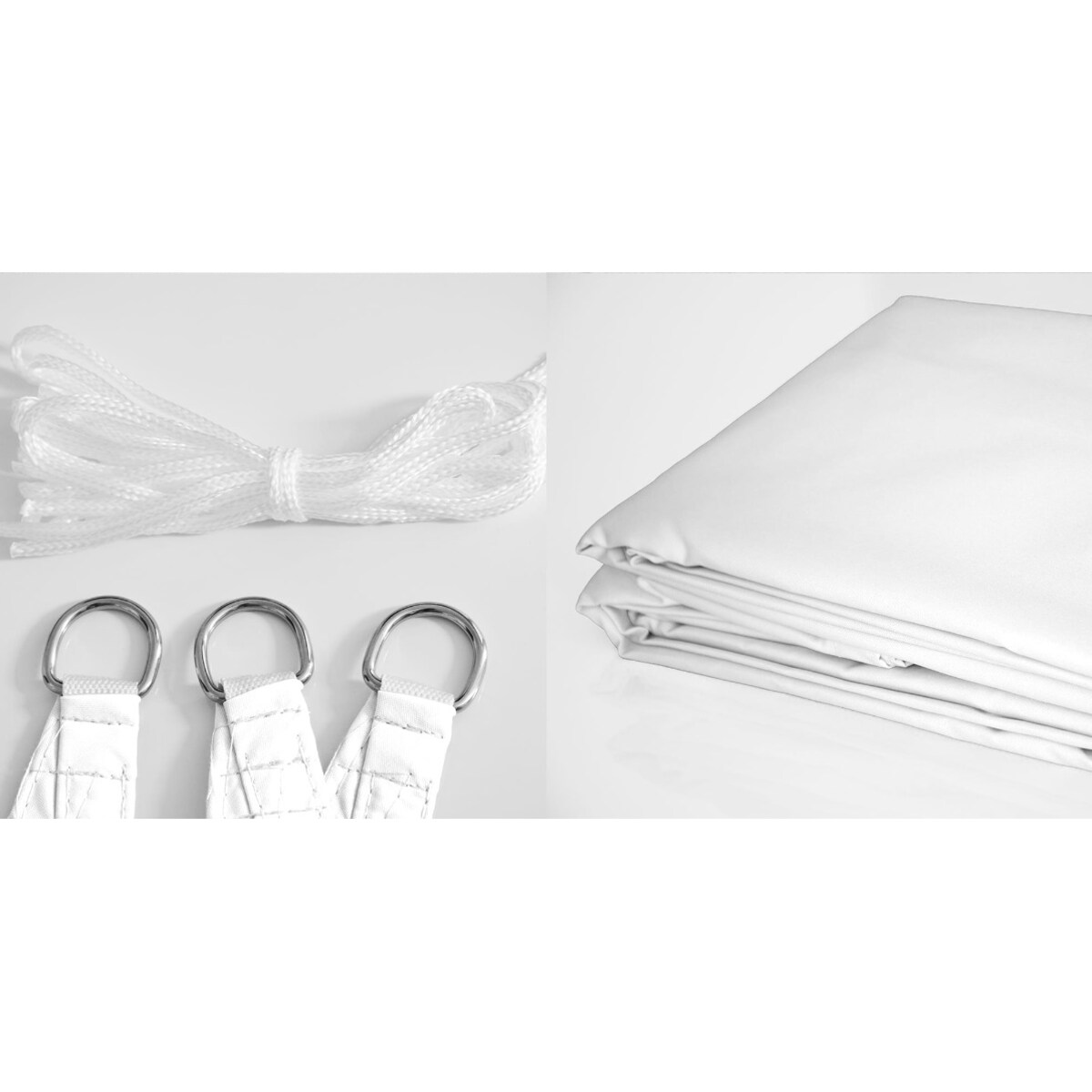 Żagiel Przeciwsłoneczny Ogrodowy Wodoodporny 5X5 M Ciemny Biały Zacieniacz