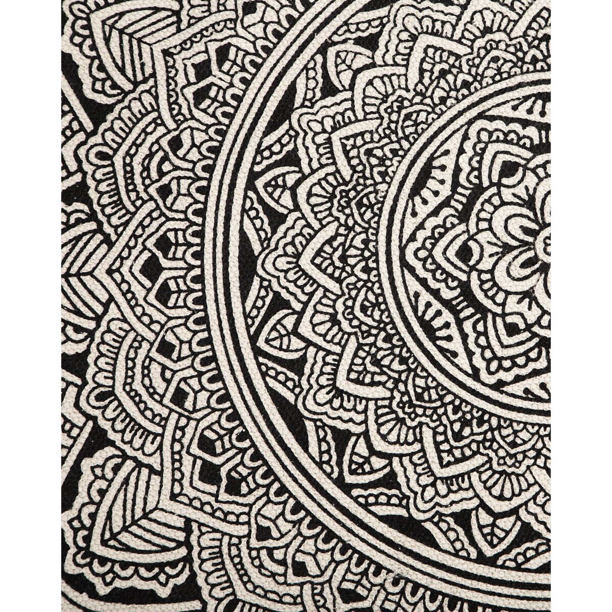 Dywan HIZAN Czarny ø 120 cm Bawełna