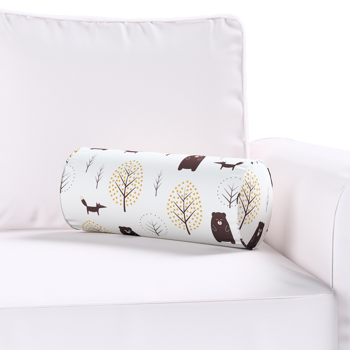 Wałek Ruby, ecru-brązowy, Ø16 x 40 cm, Magic Collection