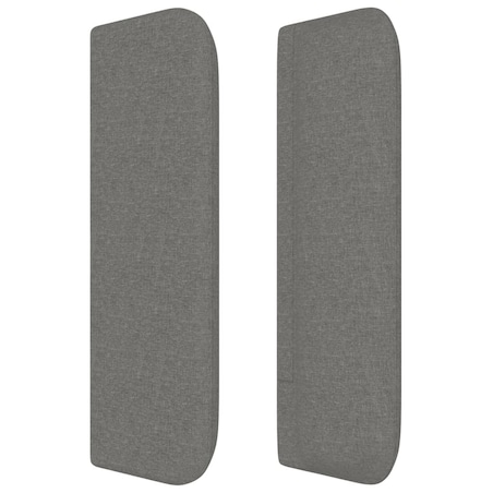 vidaXL Zagłówek uszak, ciemnoszary, 163x16x78/88 cm, tkanina