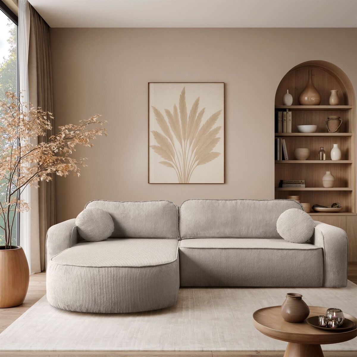 Narożnik VENUS z funkcją spania i pojemnikiem na pościel, Poso 02