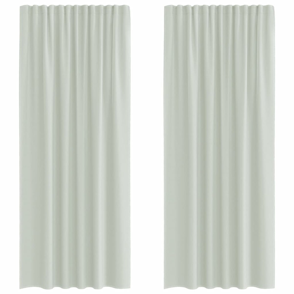 vidaXL Zasłony woalowe z kieszeniami na drążki 2 szt. Jasnoszary