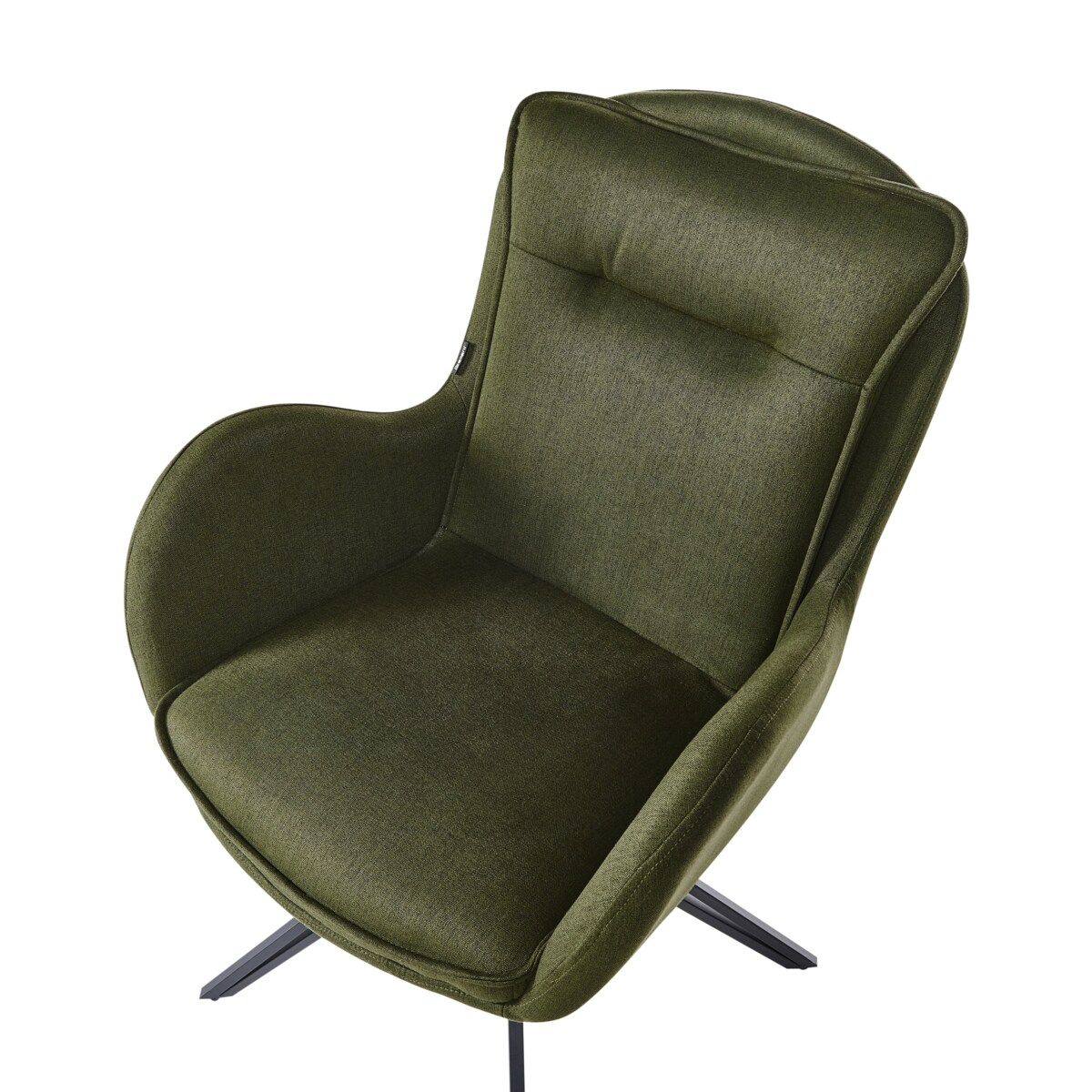 Zestaw 2 krzeseł do jadalni AVELAR Tkanina Ciemnozielony