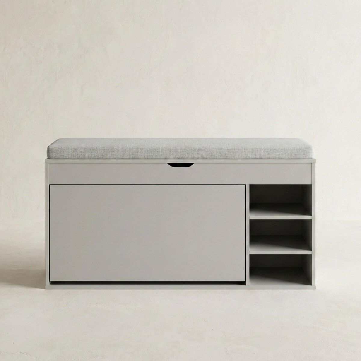 Szafka na buty z siedziskiem i wysuwanymi półkami GRADIA, 100 x 34 x 50 cm