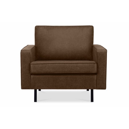 KONSIMO INVIA Fotel w stylu loftowym koloru ciemnobrązowego