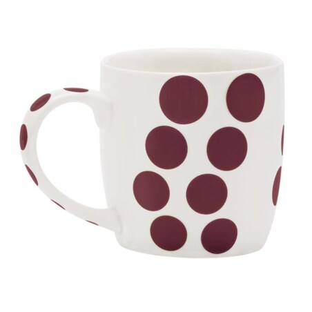 Porcelanowy kubek kasztanowyDot, 350 ml, Zak! Designs