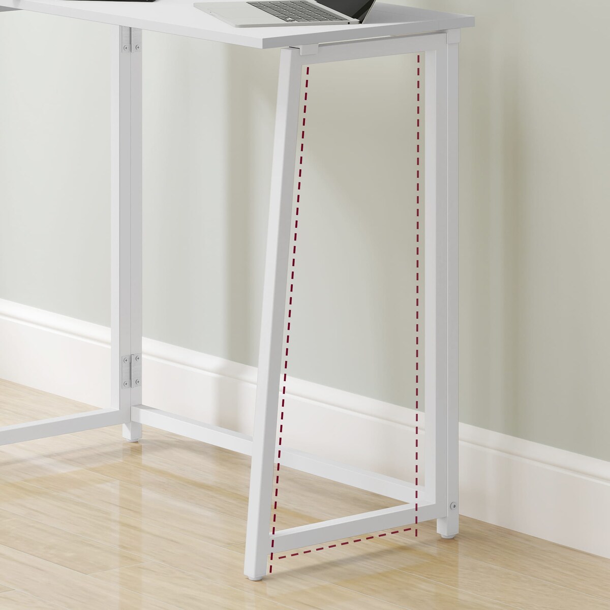 Biurko Komputerowe Do Biura Pracowni Max 1.0 - Białe / Nogi Białe