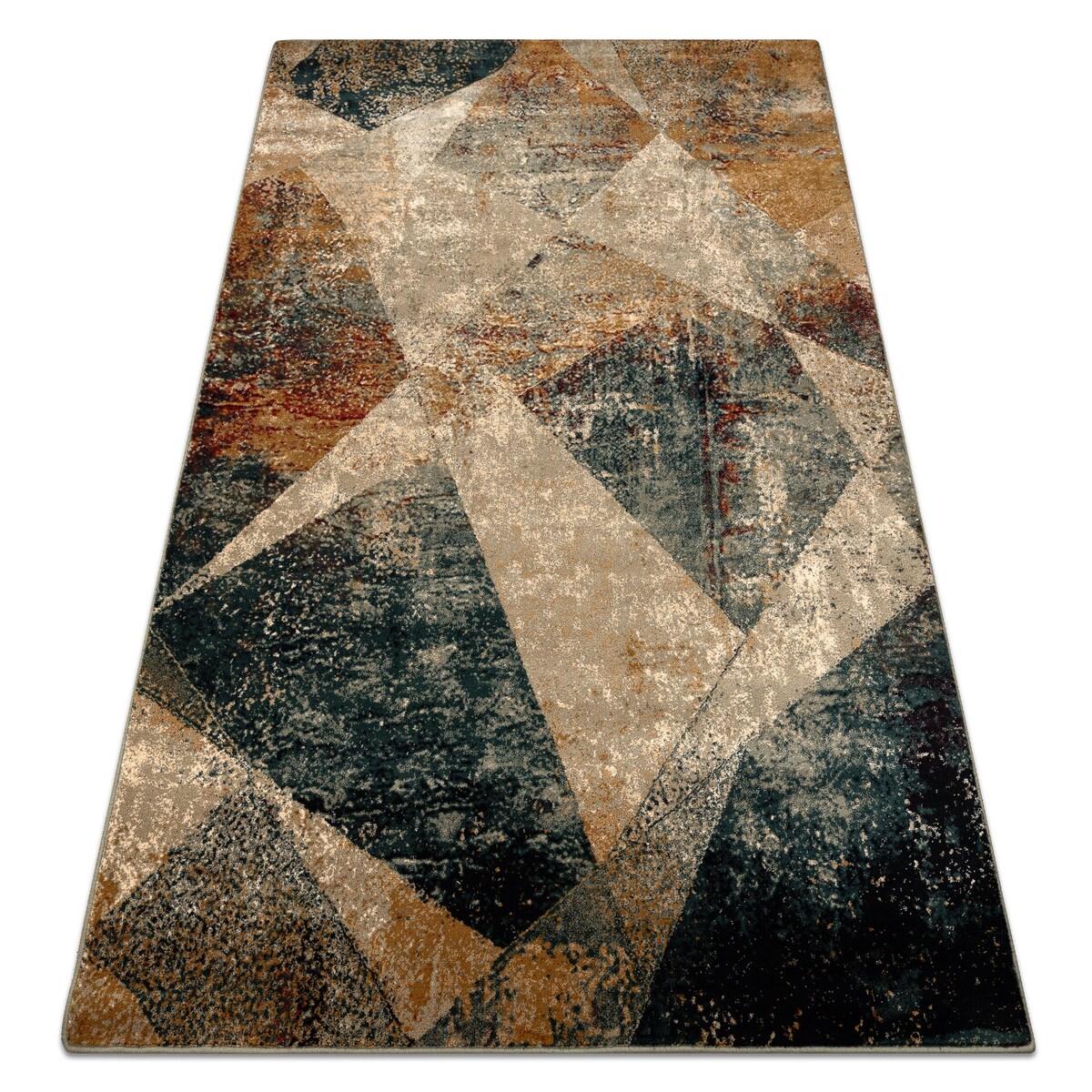 Dywan wełniany OMEGA RAMI Mozaika szmaragd 170x235 cm