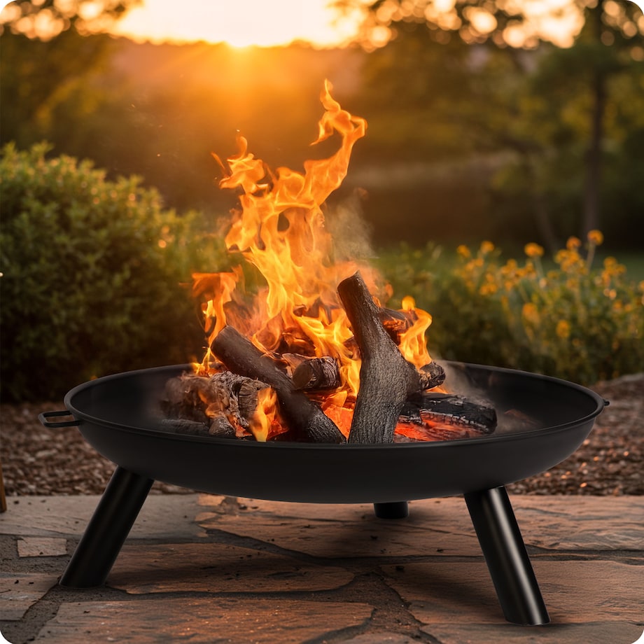 Palenisko ogrodowe z uchwytami na ognisko grill 80cm Berdsen BD-882