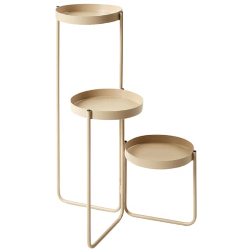 Stojak na kwiaty FRAGARIA Metal 42 cm Beżowy