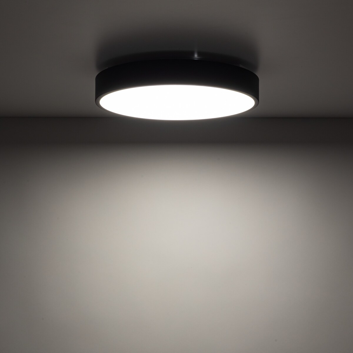 Lampa Sufitowa Łazienkowa Tk Lighting Velis Czarna Plafon Led 24W Ip54 Zmienna Barwa, Ściemniany