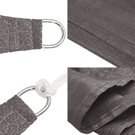 vidaXL Żagiel przeciwsłoneczny, 160 g/m², antracytowy, 4x4x4 m, HDPE