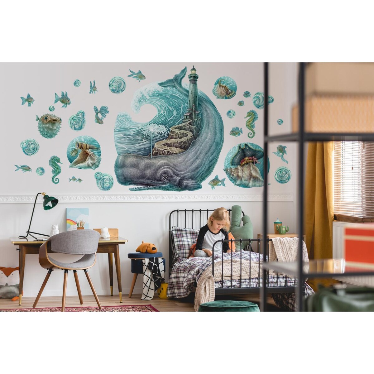 Zestaw naklejek na ścianę, Latarnia morska, 60cm