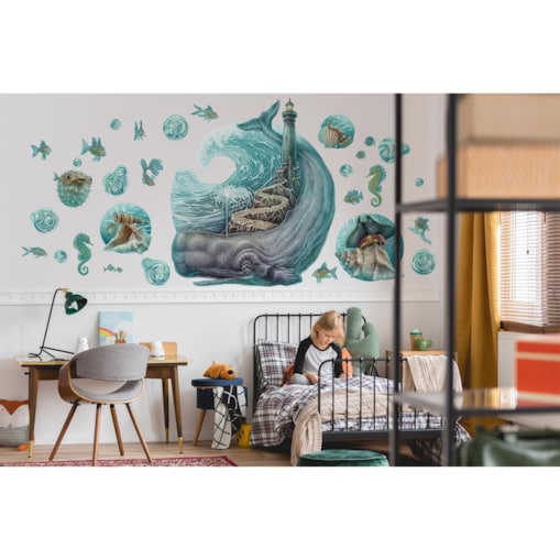 Zestaw naklejek na ścianę, Latarnia morska, 60cm